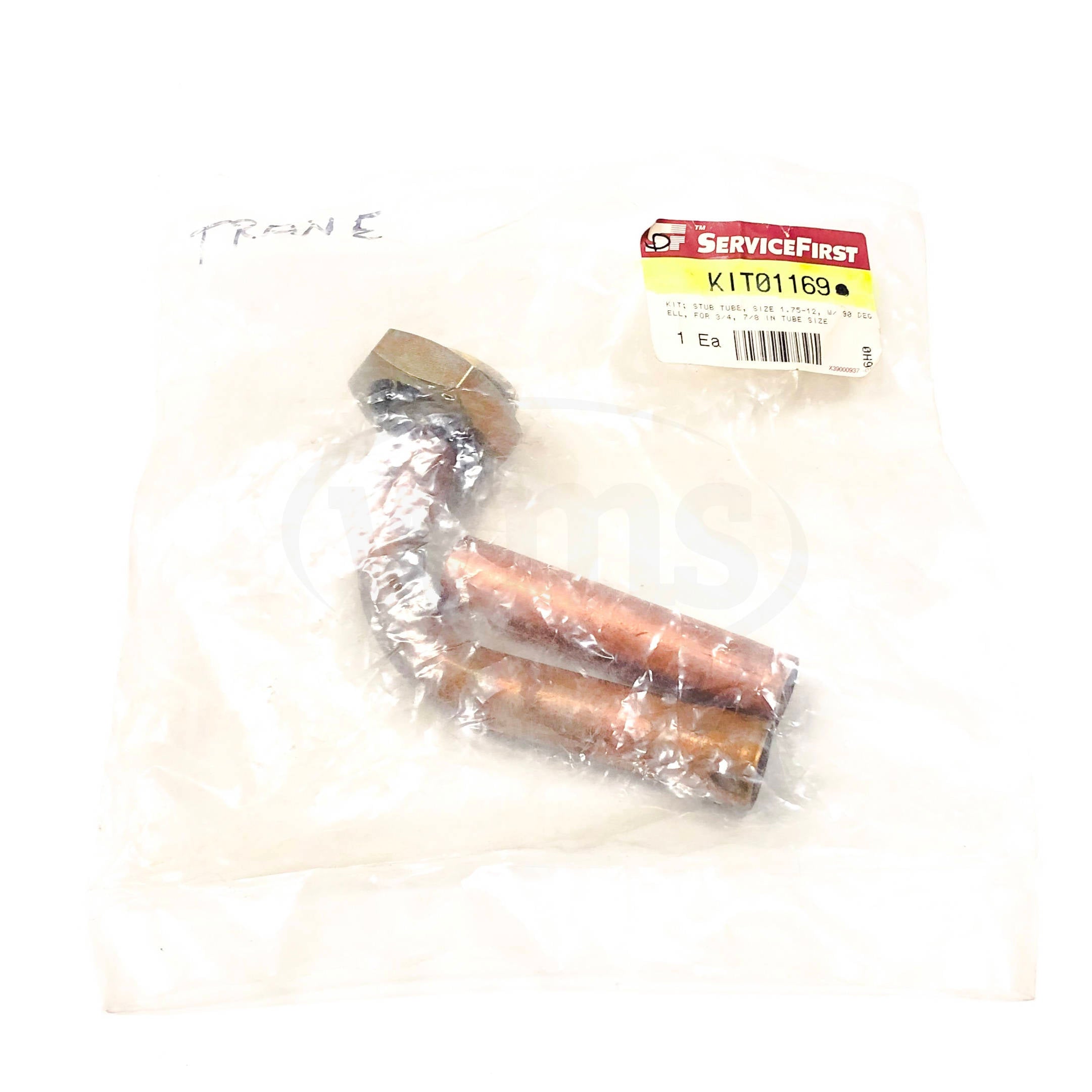 KIT01169 Service First Stub Tube, Size 1.75-12, W/90 DEG ELL, 3/4, 7/8" Tube - 0