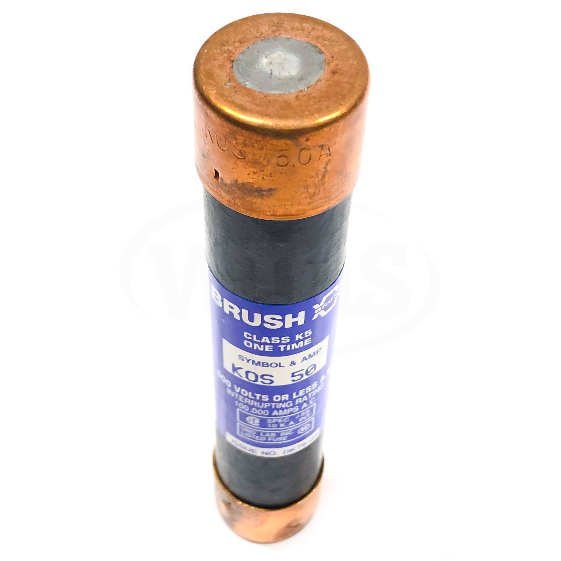 KOS-50 Brush Fuses Class K5 One Time Fuse, 600VAC Max, 50 Amp - 0