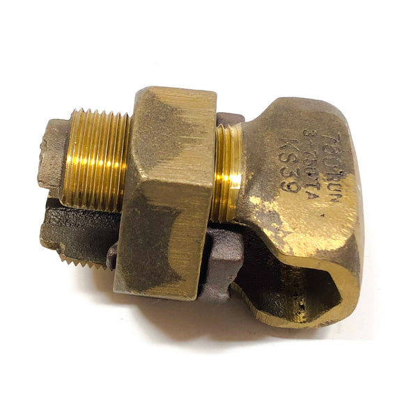 KS39 Burndy Copper Split Bolt, Cu: 4/0 AWG (Str)-750 kcmil