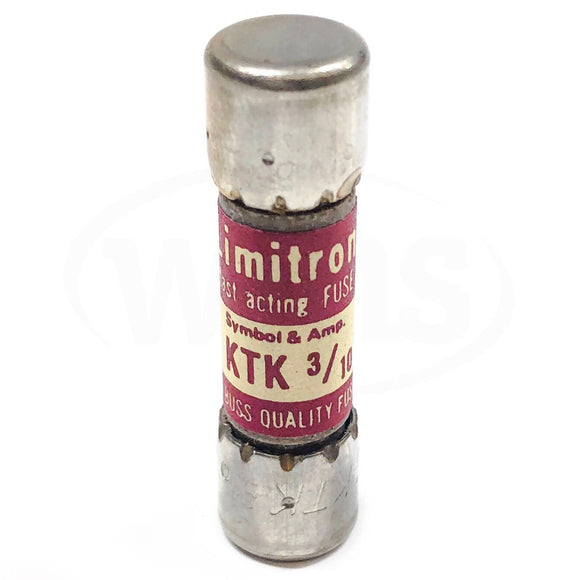 KTK 3/10 Limitron/Bussmann Fuse, 3/10 Amps, 600 VAC, IR 100kA, Fast Acting
