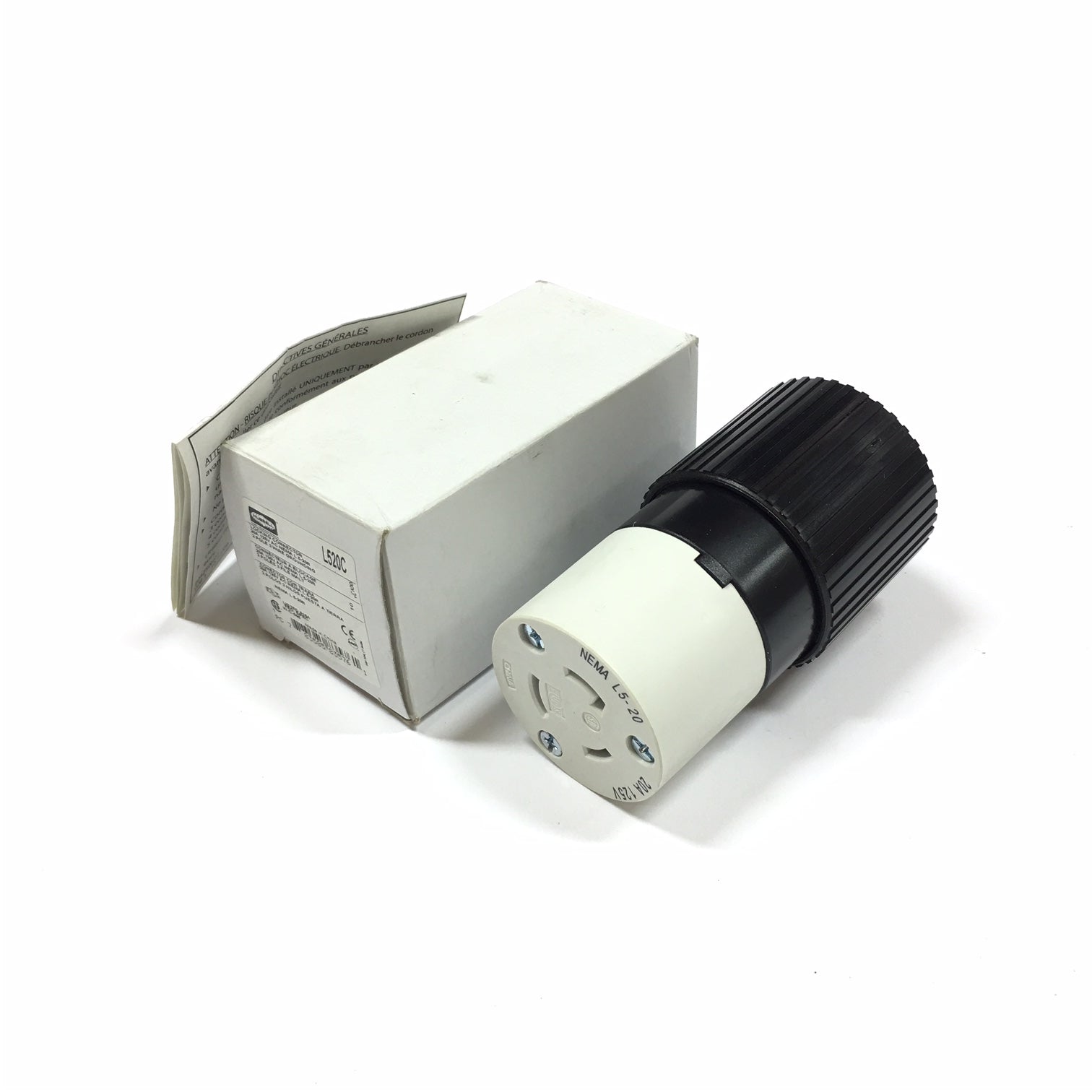 Hubbell L520C Connector, Turnlok IP20 3 Wire