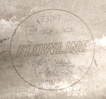 73767 Flowline 316 Stainless Steel Elbow, 10"