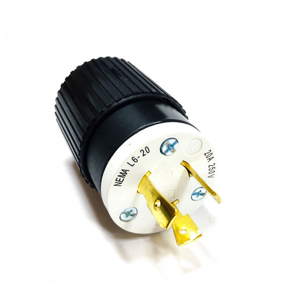 L620P Hubbell Locking Plug, 2-Pole, 3-Wire, Nema L6-20P