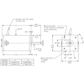 ML1601 WEG 1/20HP Permanent Magnet DC Electric Motor, 1800RPM