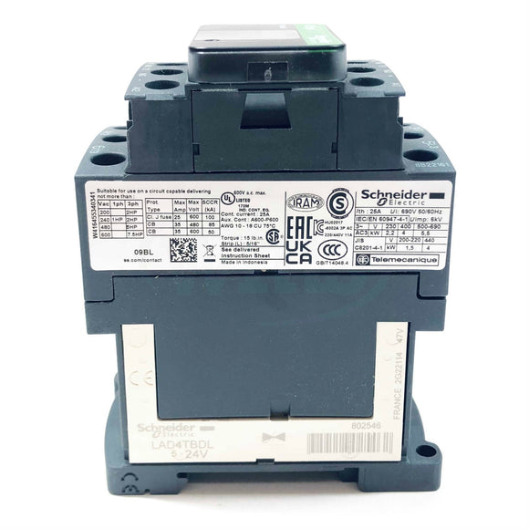 LC1D09BL Schneider Electric 3-Pole Contactor, 24V Coil