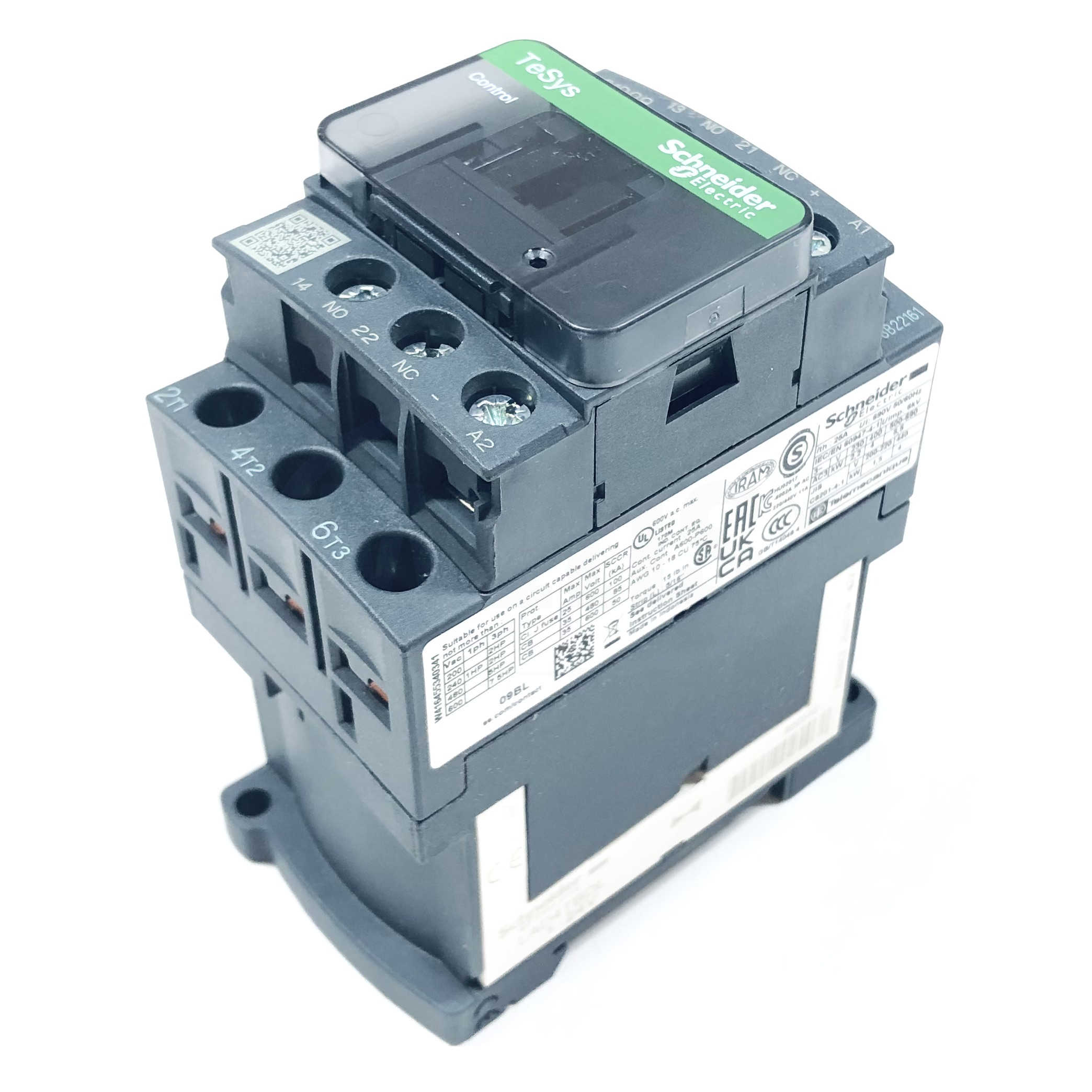 LC1D09BL Schneider Electric 3-Pole Contactor, 24V Coil