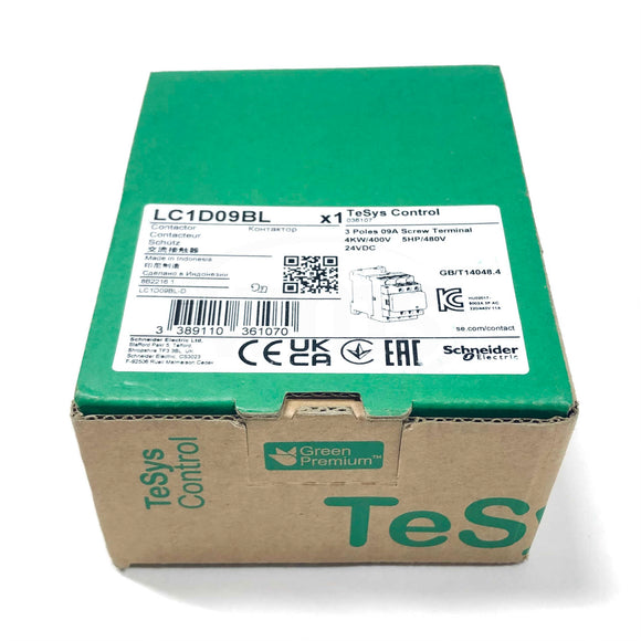 LC1D09BL Schneider Electric 3-Pole Contactor, 24V Coil