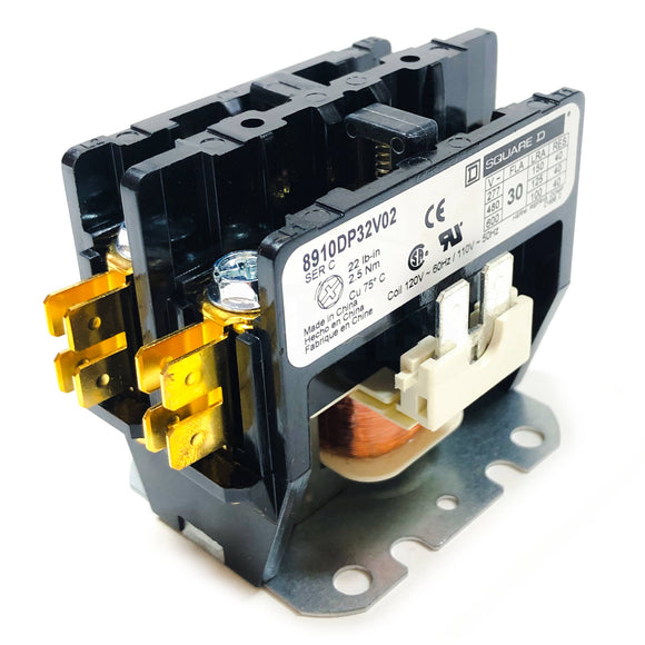 8910DP32V02 Square D Definite Purpose Contactor, 2 Pole, 30 FLA