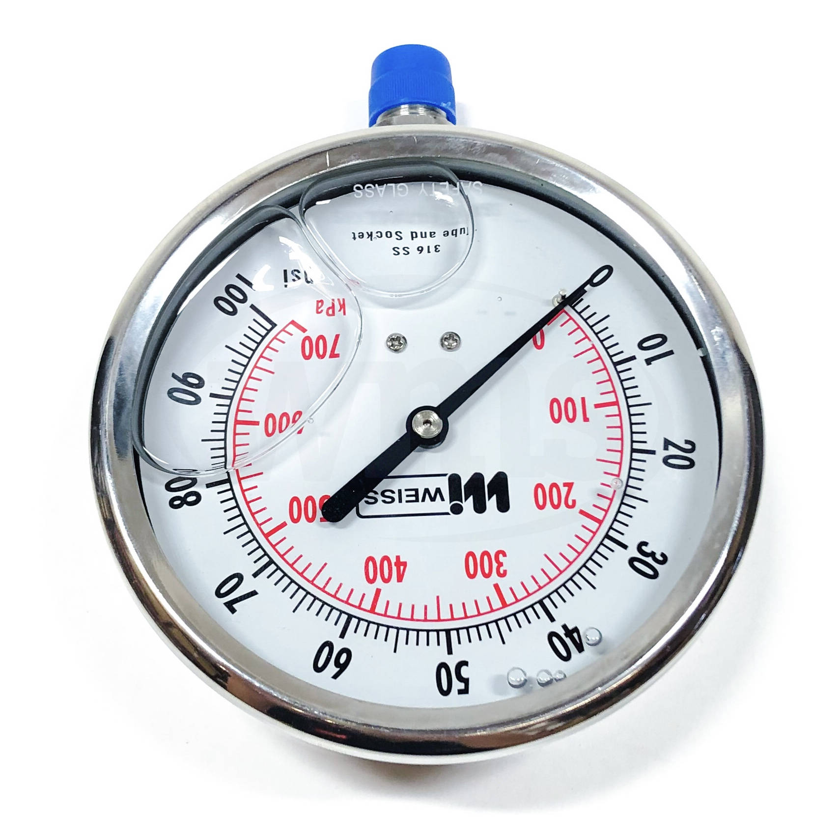 LF442-100-4L Weiss Instruments Inc. 0-100 PSI & KPA 1/4" Lower