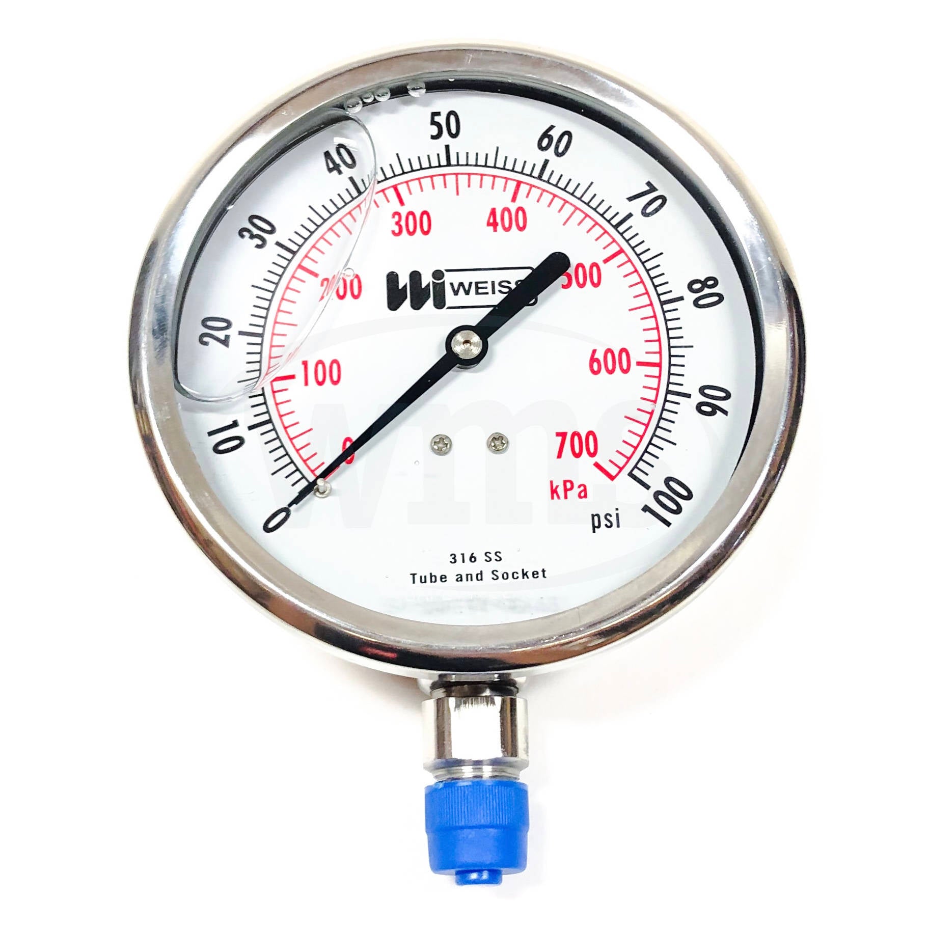 LF442-100-4L Weiss Instruments Inc. 0-100 PSI & KPA 1/4" Lower