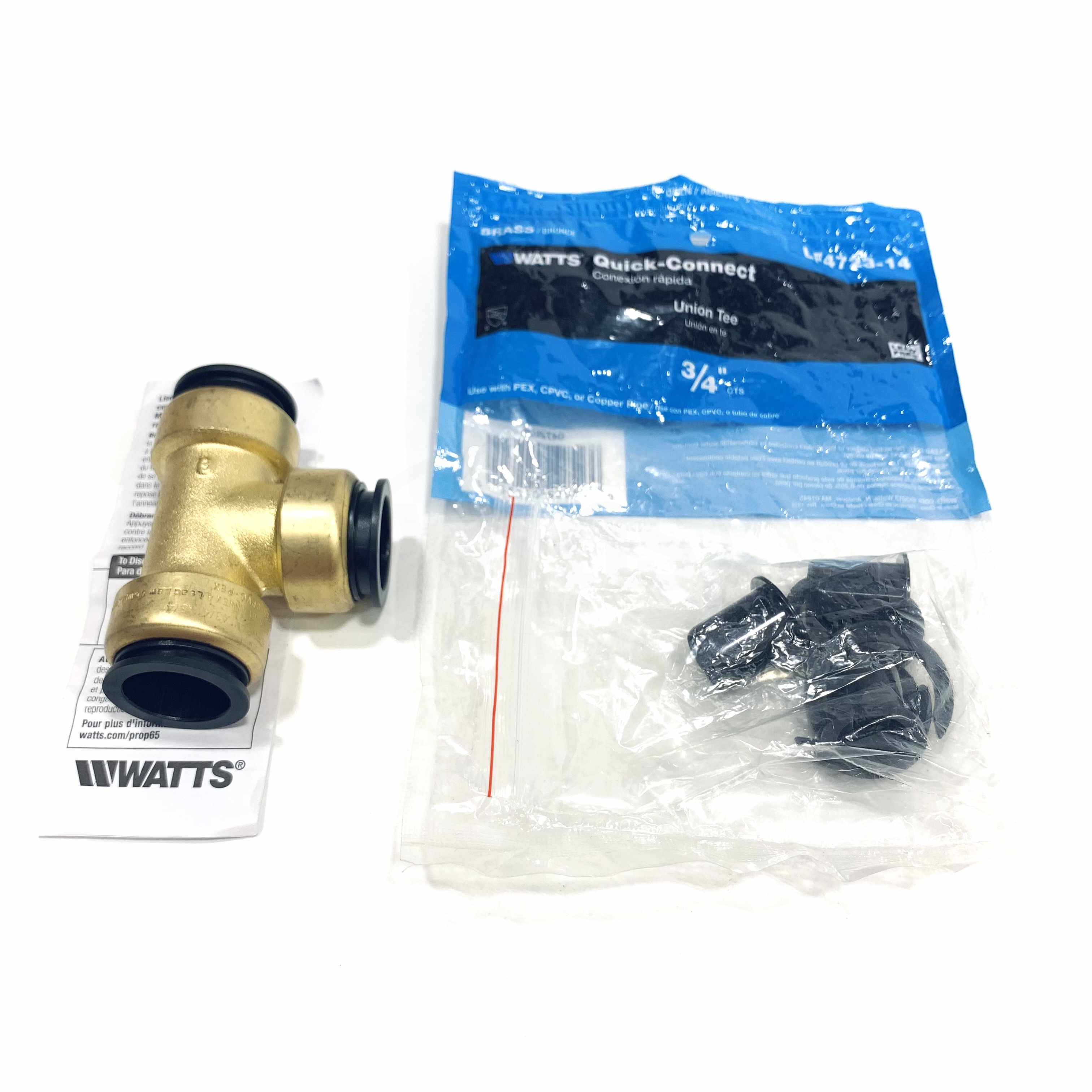 LF4723-14 Watts Brass 3/4" Quick-Connect Union Tee