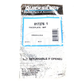 817276 1 Quicksilver Faceplate W/P