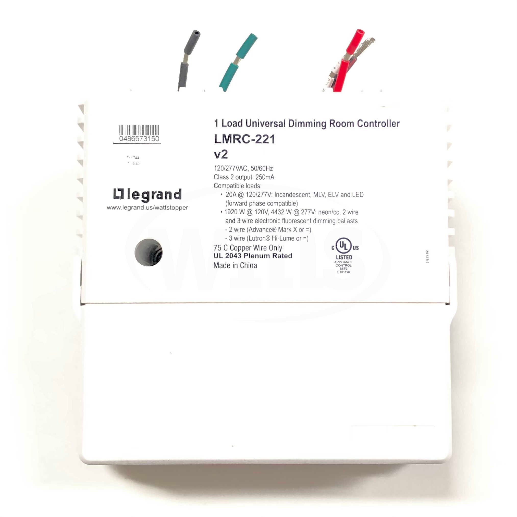 LMRC-221 Wattstopper Universal Dimming Room Controller 1-Channel 16A - 0