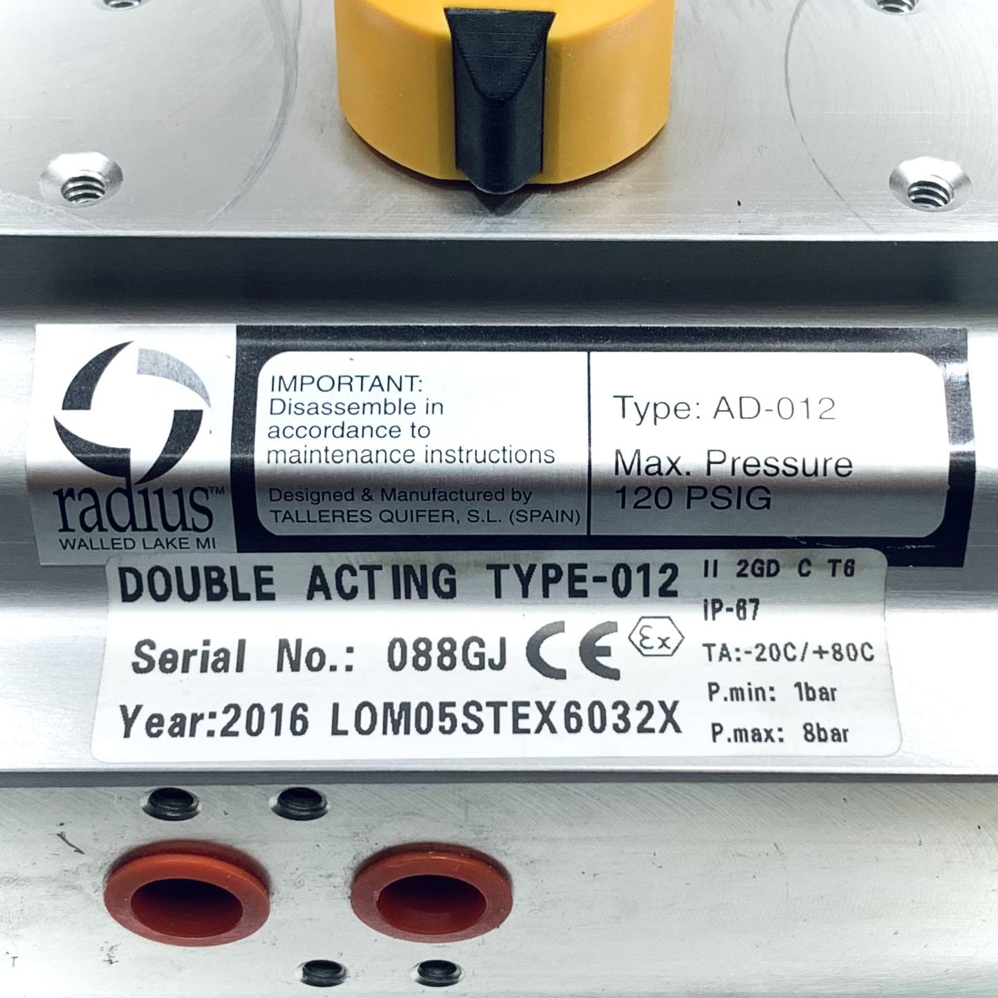 LOM05STEX6032X Radius Pneumatic Actuator