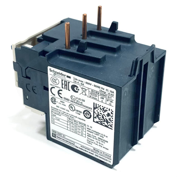 LRD10 Schneider Electric Thermal Overload Relay Class 10, 4-6A, 3 Pole