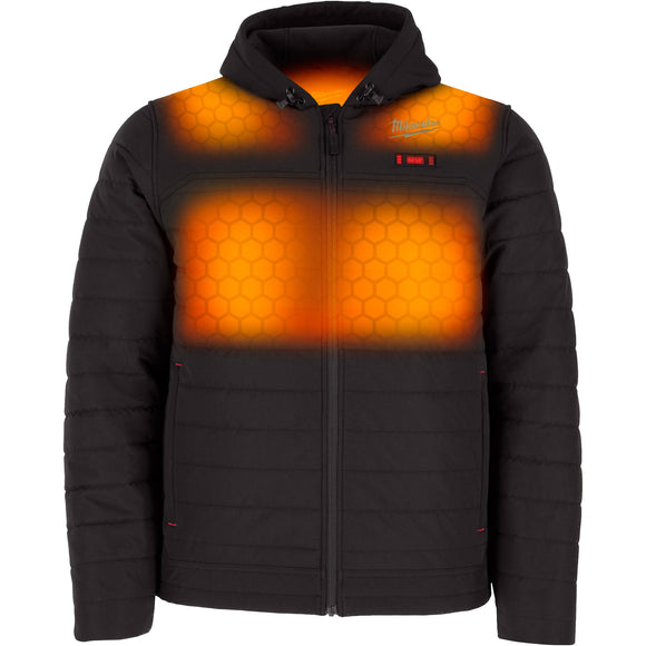 M102B-21S Milwaukee M12 Heated AXIS Hooded Jacket Kit, Black, Small