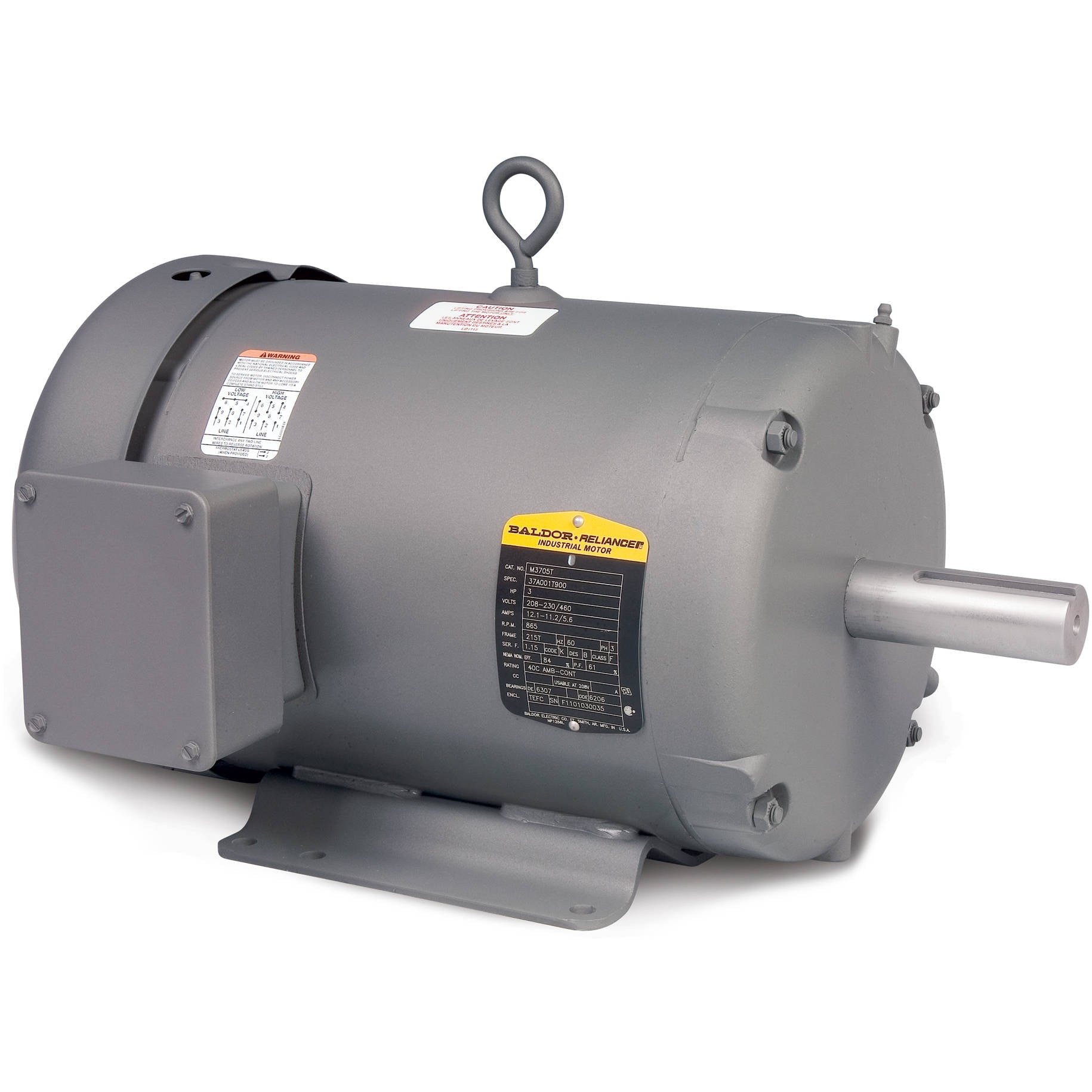 M3537 Baldor 1/2HP Electric Motor, 3600RPM