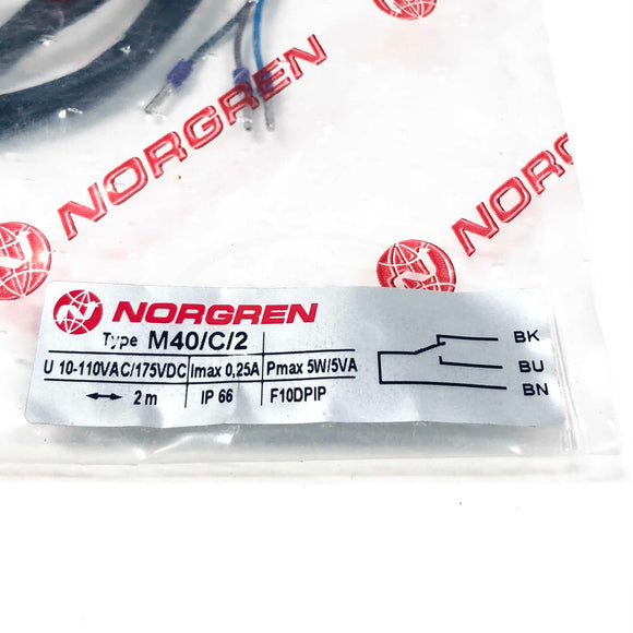 M40/C/2 Norgren Magnetic Switch, 10-110VAC, 175VDC, 5 W/5 VA, IP66, F10D PIP