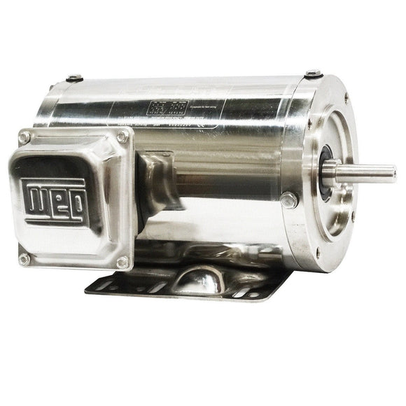 .3336NP3ESS56C-S WEG 1/3HP Shark Stainless Steel Electric Motor, 1800RPM