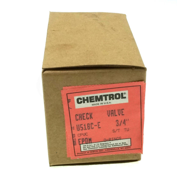 MB817U8 Nibco Chemtrol 3/4" True Union Check Valve