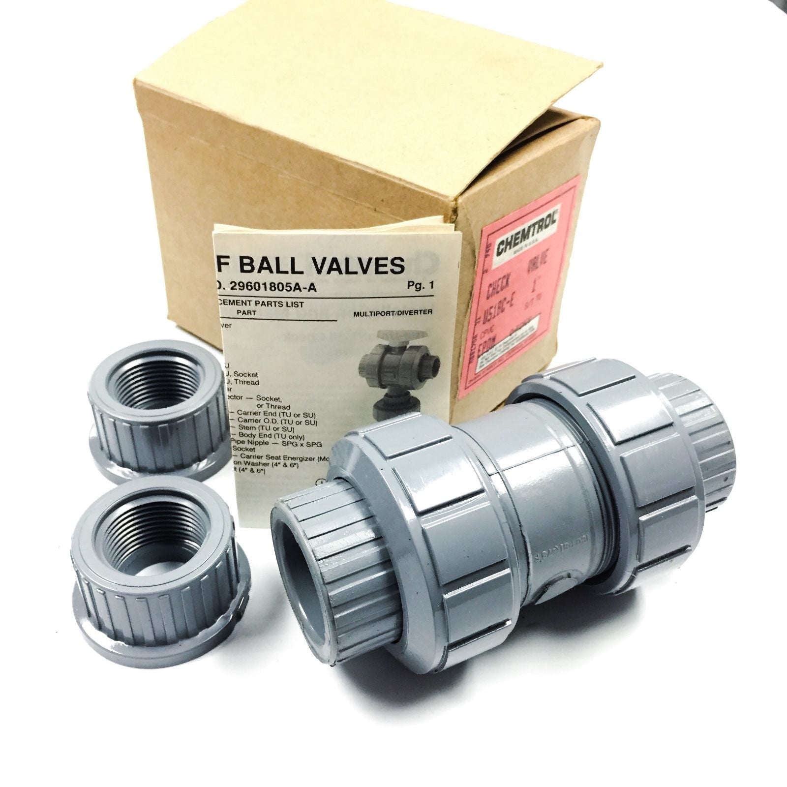 MB817U8 Nibco Chemtrol 3/4" True Union Check Valve