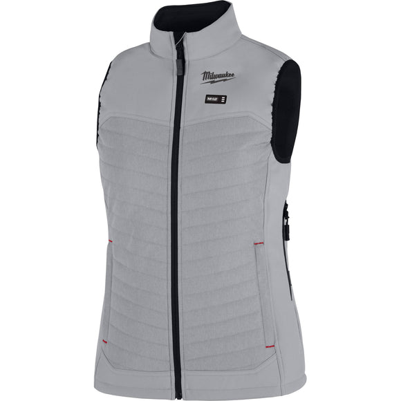 F300G-21M Milwaukee M12 Women's Heated AXIS Vest, Medium, Gray