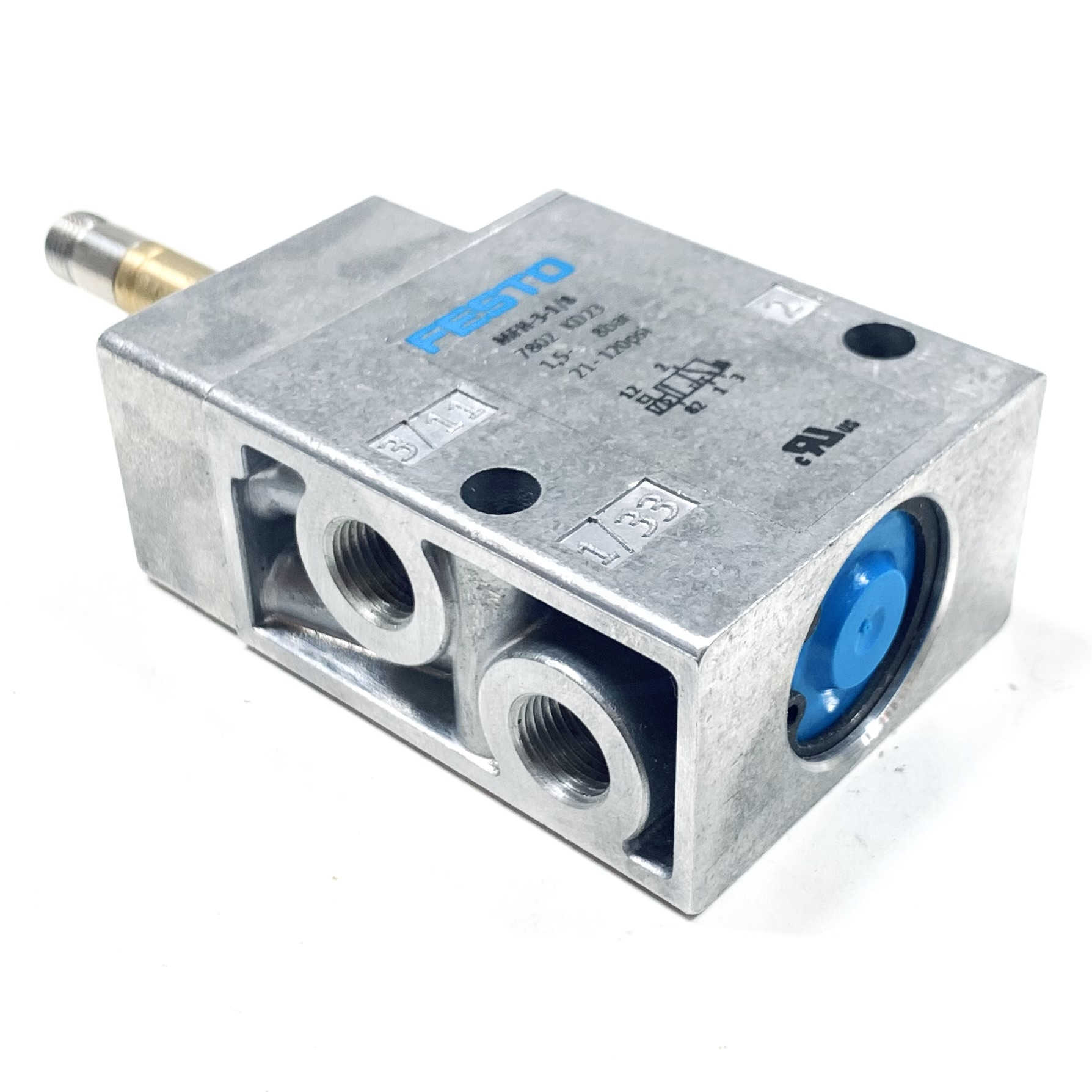 MFH-3-1/8 Festo Air Solenoid Valve, 1.5-8Bar, 21-120psi - 0