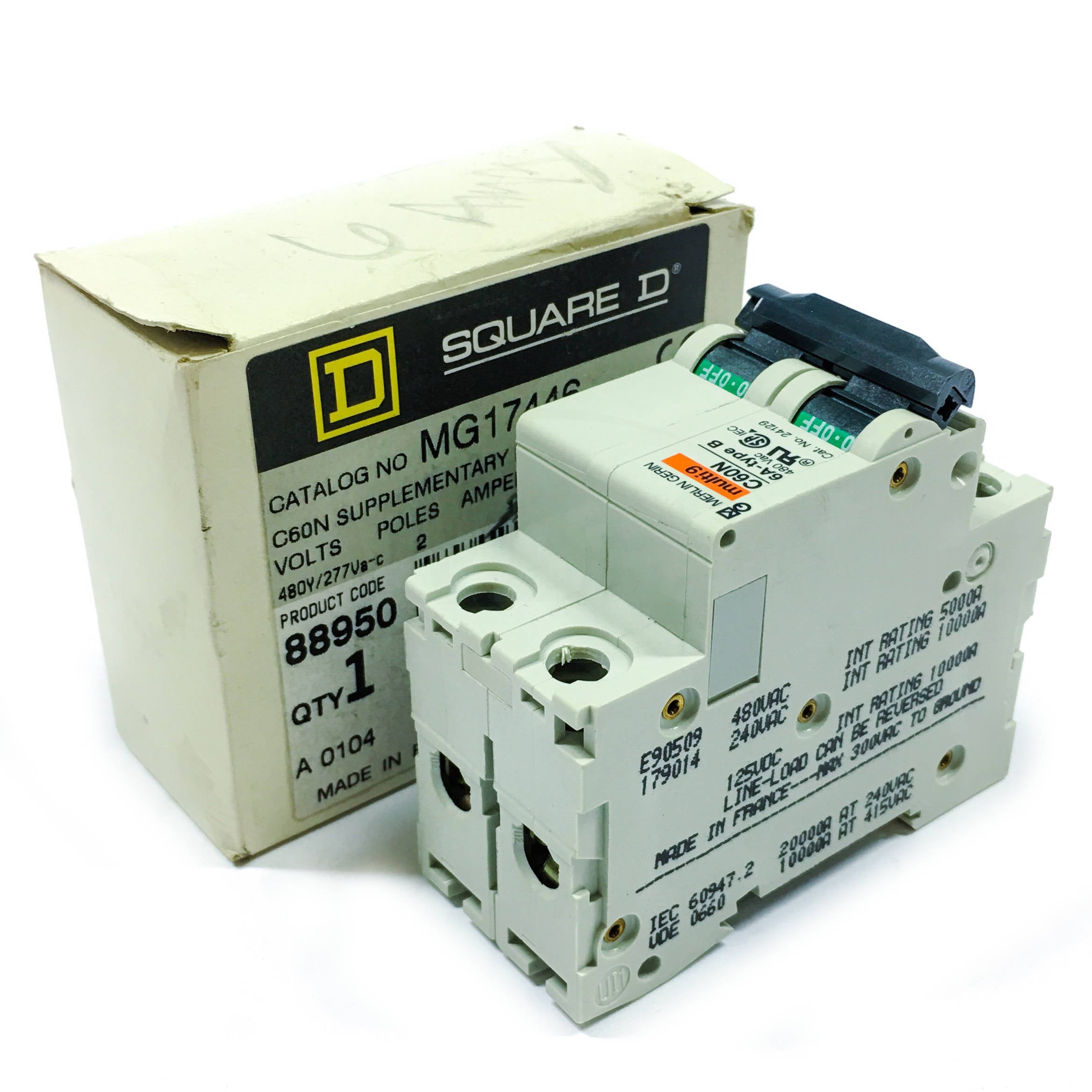 MG17446 Square D Circuit Breaker, 6 Amp, 2-Pole - 0