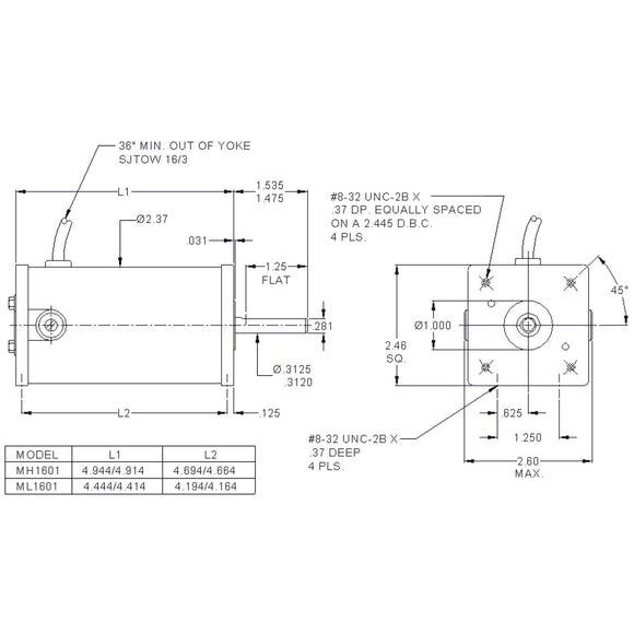 ML1601 WEG 1/20HP Permanent Magnet DC Electric Motor, 1800RPM