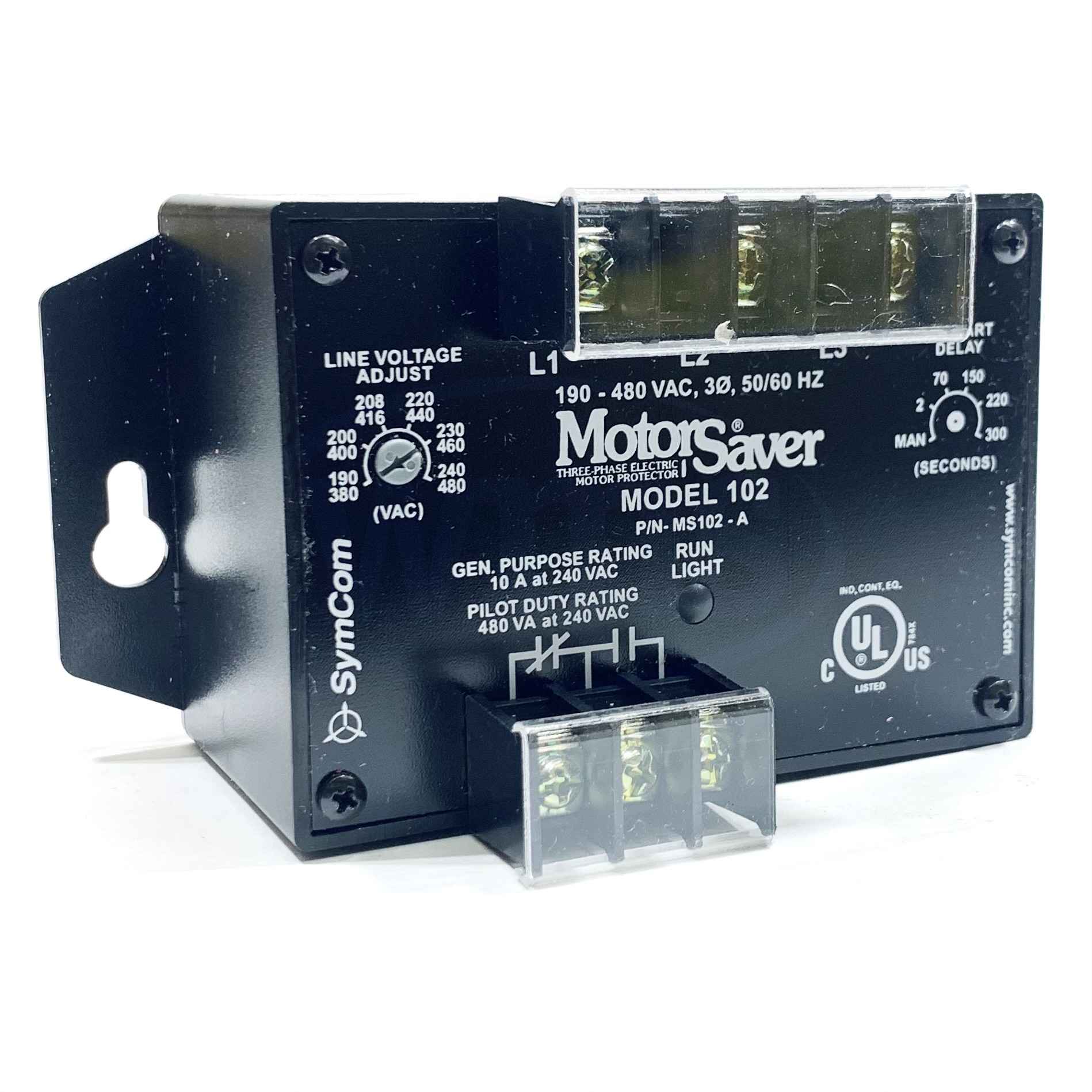 Model 102A SymCom Motor Starter 3-Phase Electric Motor Protector - 0