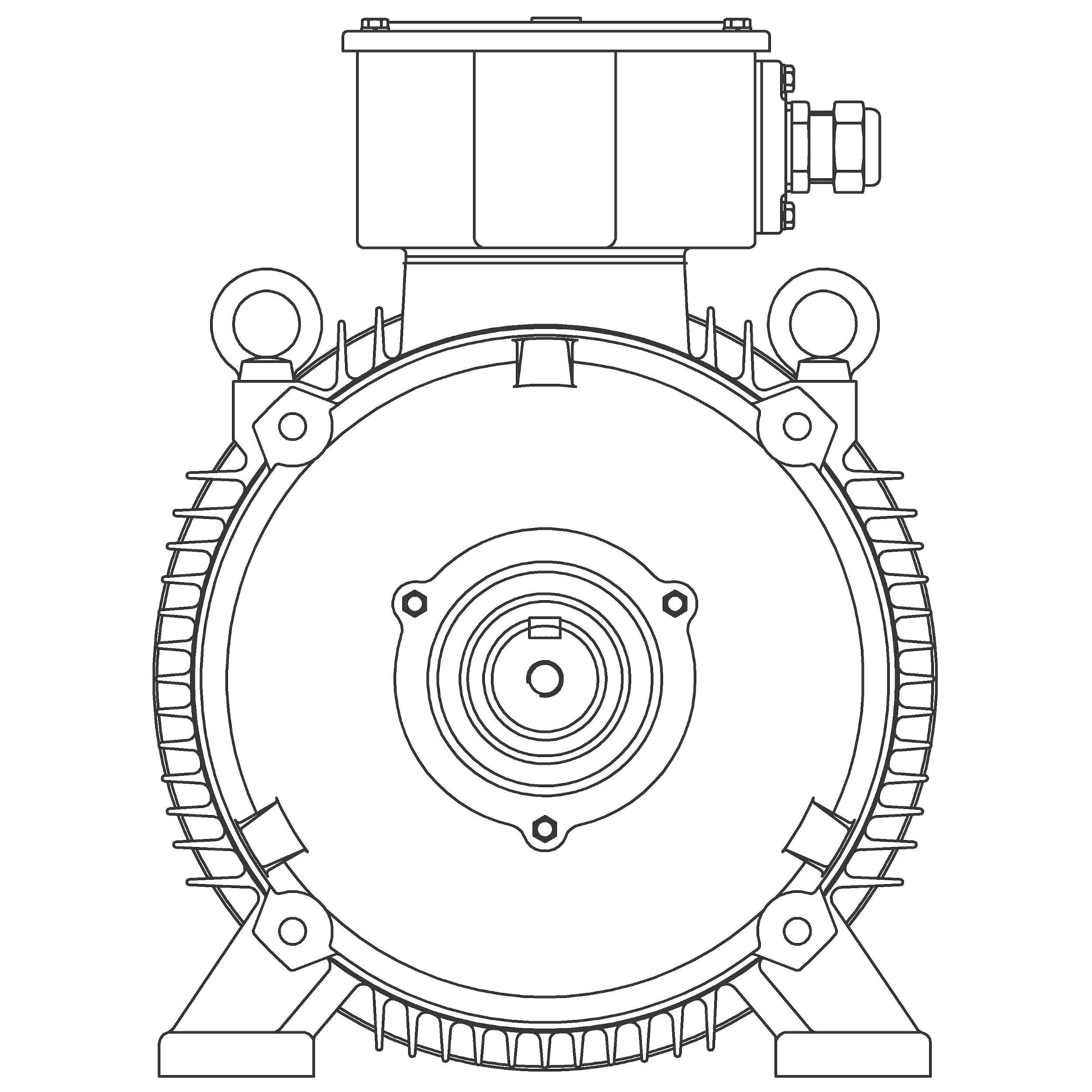MP0302 Teco-Westinghouse 30HP/22kW MAX-IE3 IEC Metric Electric Motor, 3600RPM - 0