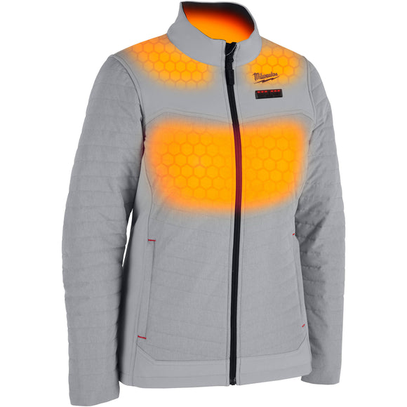 F102G-21S Milwaukee M12 Women's Heated AXIS Jacket, Gray, Small