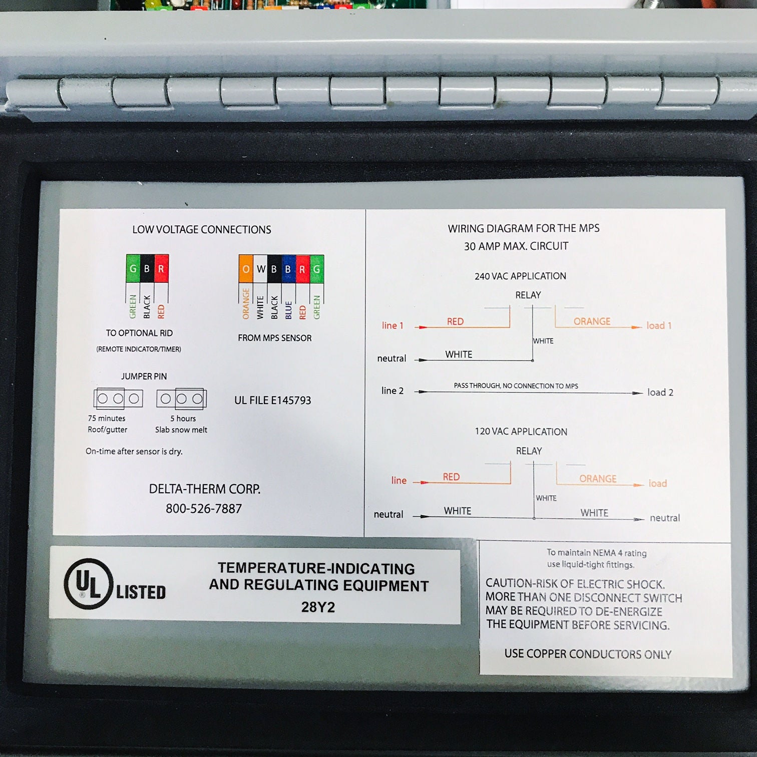 Delta-Therm Corp MPS-RG Snow Melt Controller