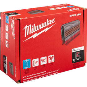 MPU2-960 Milwaukee 2 Inch 9 Gauge Galvanized Staples