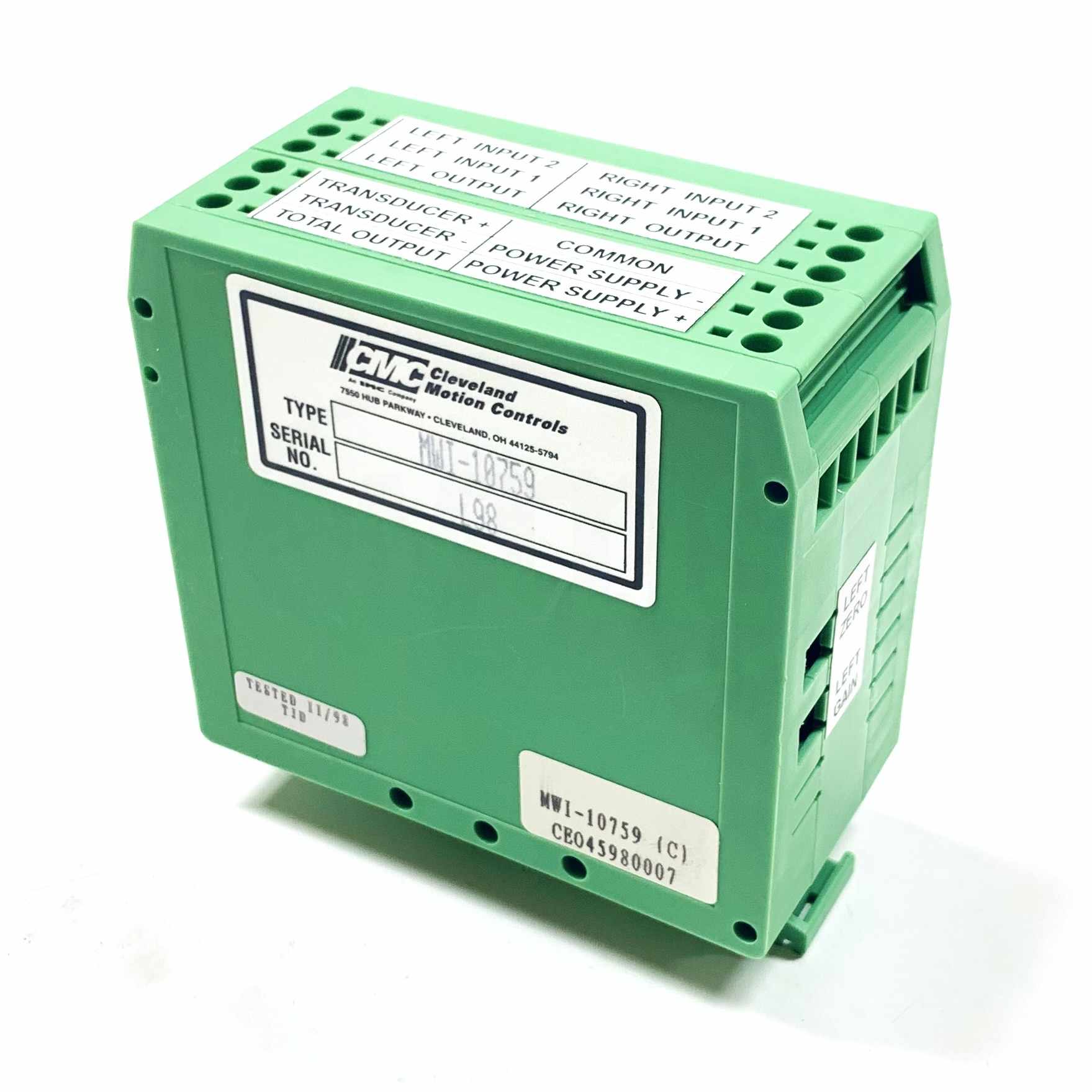 MWI-10759 Cleveland Motion Controls Tensi-Master Transducer