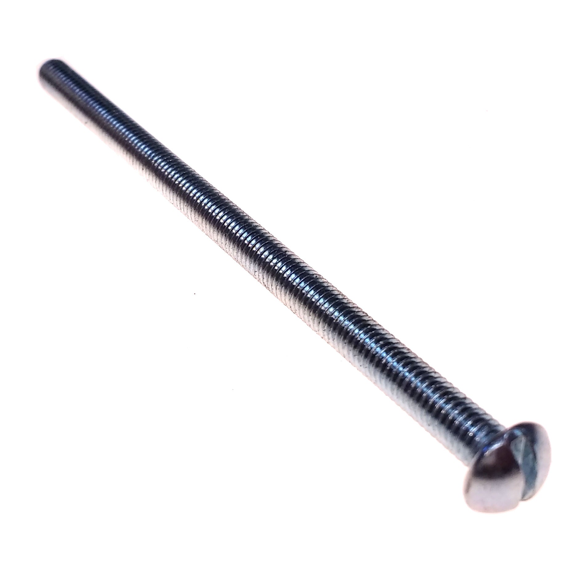 27599 #10-32 x 3.5" Round Slotted Machine Screw - 0