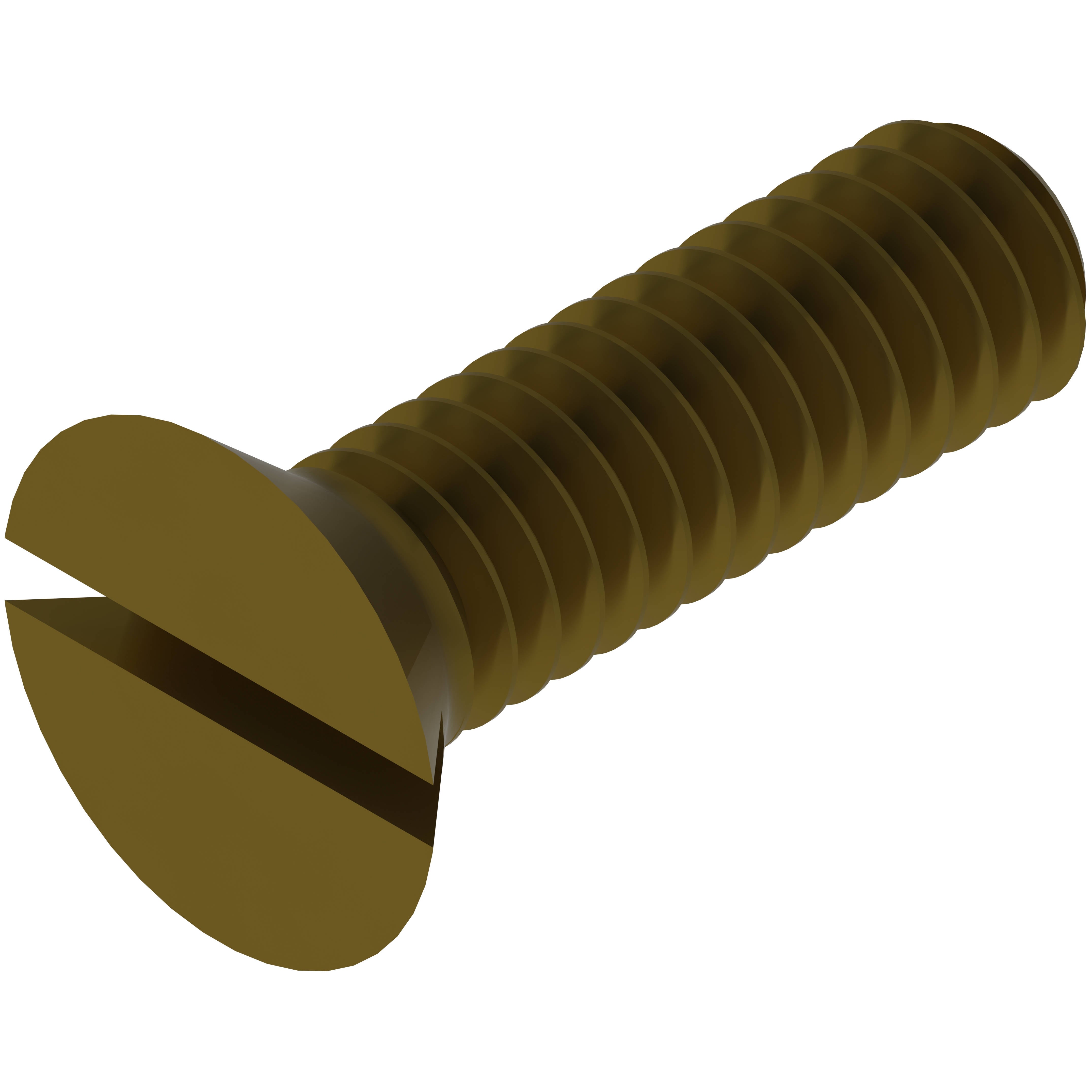 61215 Midwest #12-24 x 3/4" Slotted Head Machine Screw - 0