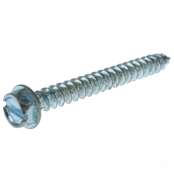61411 Midwest #8 x 1-1/2" Slotted Hex Washer Head Sheet Metal Screw