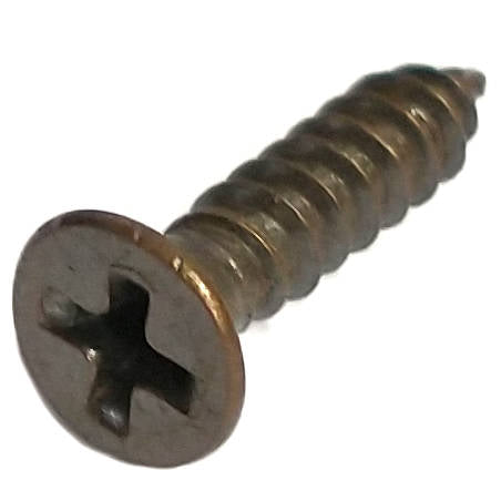 63281 Midwest #4 x 1/2" Bronze Plated Flat Head Sheet Metal Screw