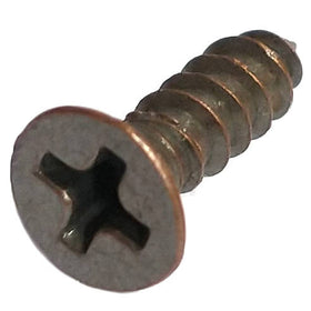 63282 Midwest #6 x 1/2" Bronze Plated Flat Head Sheet Metal Screw - 0
