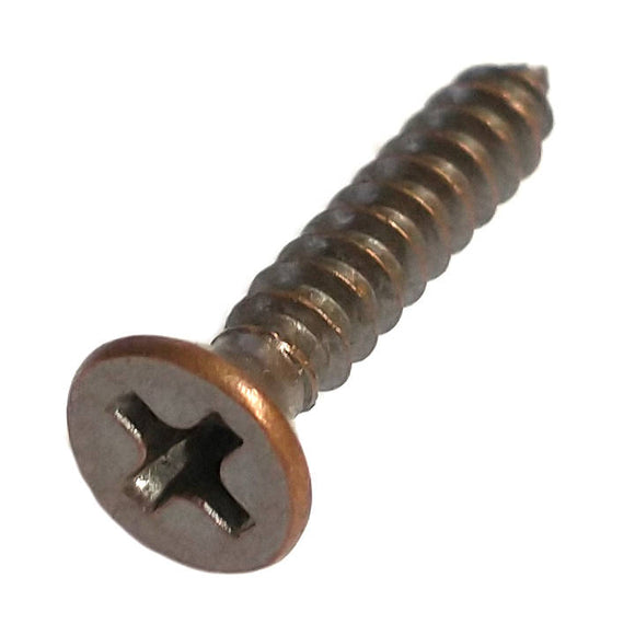 63283 Midwest #6 x 3/4" Bronze Plated Flat Head Sheet Metal Screw
