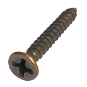 63284 Midwest #6 x 1" Bronze Plated Flat Head Sheet Metal Screw