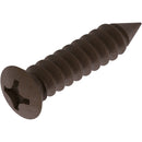 63292 Midwest #8 x 3/4" Bronze Plated Oval Head Sheet Metal Screw-1