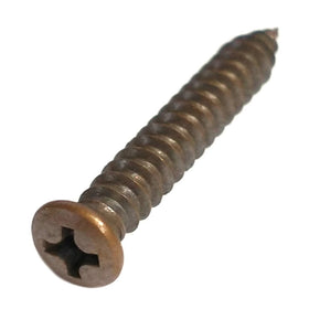 63293 Midwest #8 x 1" Bronze Plated Oval Head Sheet Metal Screw
