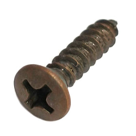 63297 Midwest #6 x 5/8" Antique Copper Plated Oval Head Sheet Metal Screw