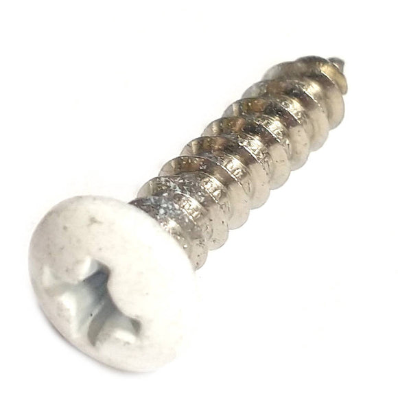 69482 Midwest #8 x 3/4" White Head Stainless Steel Window Screw