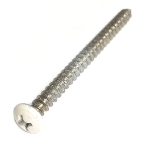 69485 Midwest #8 x 2" White Head Stainless Steel Window Screw