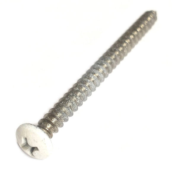 69485 Midwest #8 x 2" White Head Stainless Steel Window Screw
