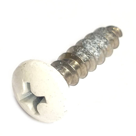 69491 Midwest #10 x 3/4" White Head Stainless Steel Window Screw