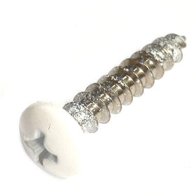 69492 Midwest #10 x 1" White Head Stainless Steel Window Screw